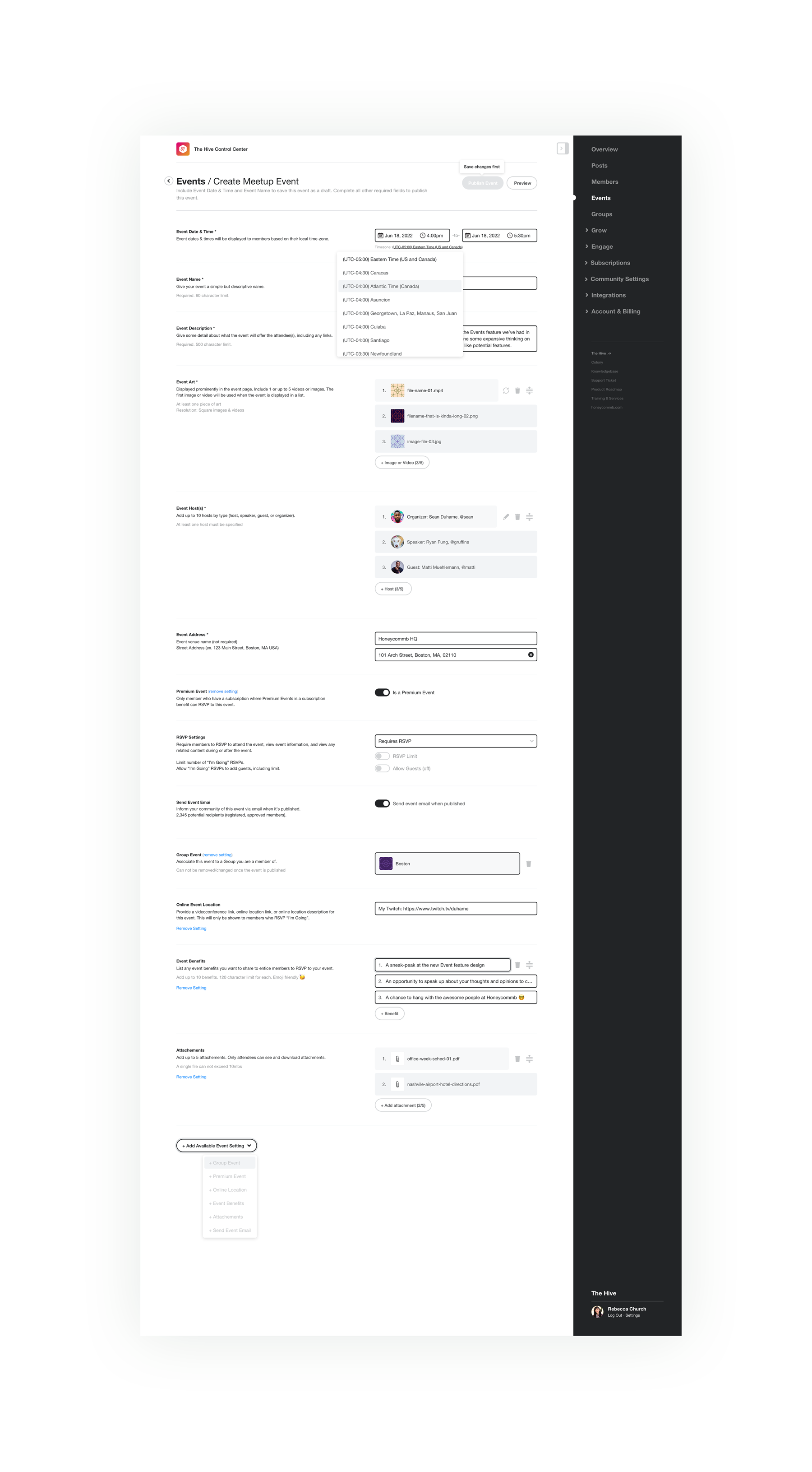 Stinger - Admin Software Example